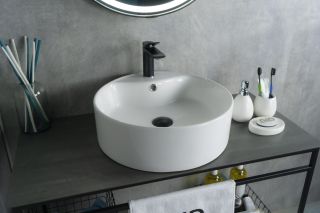 Раковина Gid N9008b 51104 накладная белая 46x46x16